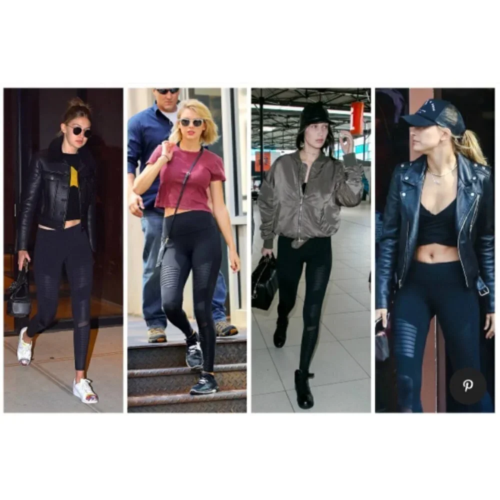 💕ALO YOGA💕 Moto Legging ~ Black Glossy XS